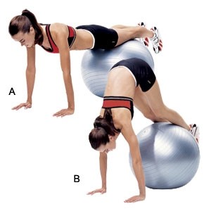 Упражнения на мяче очень полезны для мышц таза 