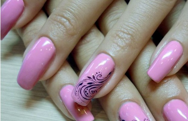 Дизайн ногтей гель лаком фото новинок 2015 розоватый оттенок