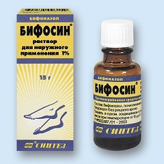 Бифосин в форме раствора для наружного применения