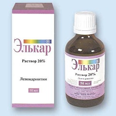 Элькар в форме раствора для приема внутрь
