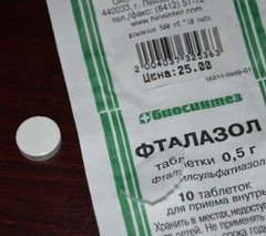 Форма выпуска Фталазола - таблетки