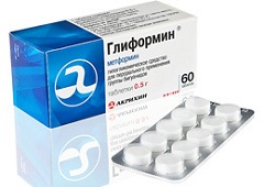 Таблетки Глиформин в дозировке 0,5 г