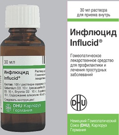 Инфлюцид в форме раствора для приема внутрь