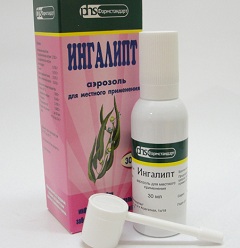 Лекарственная форма Ингалипта - аэрозоль для местного применения
