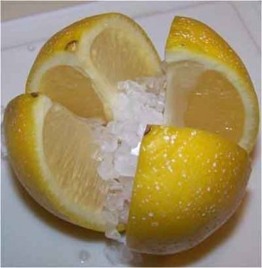 лимон, морская соль
