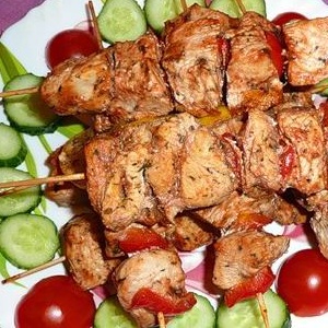 Калорийность шашлыка из свинины высока