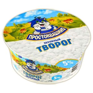 Обезжиренный творог (калорийность указана) в упаковке