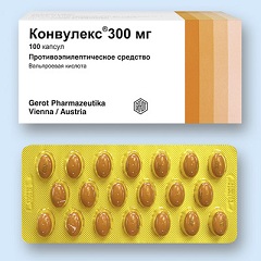 Таблетки Конвулекс 300 мг