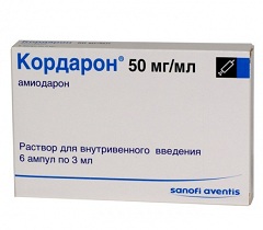 Кордарон в форме раствора для внутривенного введения