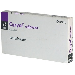 Таблетки Кориол 25 мг