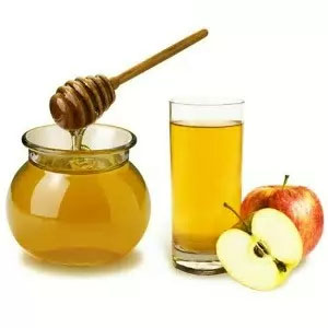  яблочный уксус, мед