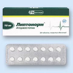 Таблетки Липтонорм 10 мг