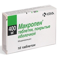 Таблетки Макропен в дозировке 400 мг