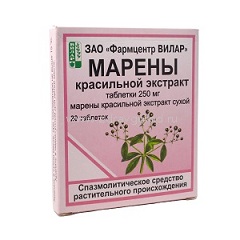 Экстракт марены красильной в форме таблеток