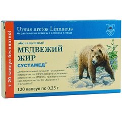Медвежий жир в капсулах 0,25 г