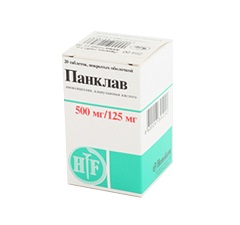 Таблетки Панклав 500 мг/125 мг