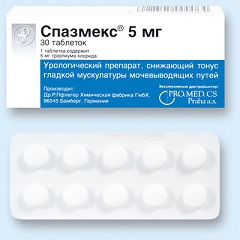 Спазмекс в таблетках 5 мг