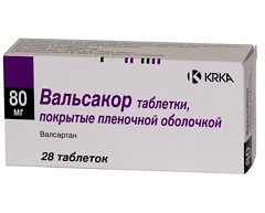 Таблетки Вальсакор в дозировке 80 мг