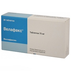 Таблетки Велафакс 75 мг