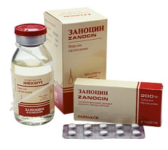 Лекарственная форма Заноцина - таблетки и раствор для инфузий