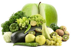 Меню зеленой диеты включает в себя исключительно зеленые овощи и фрукты